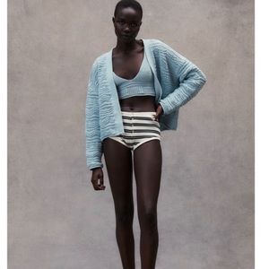 Zara crop top and cardigan